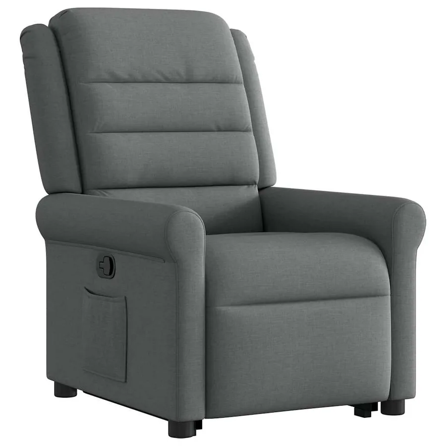 Fauteuil inclinable Gris foncé Tissu - 4