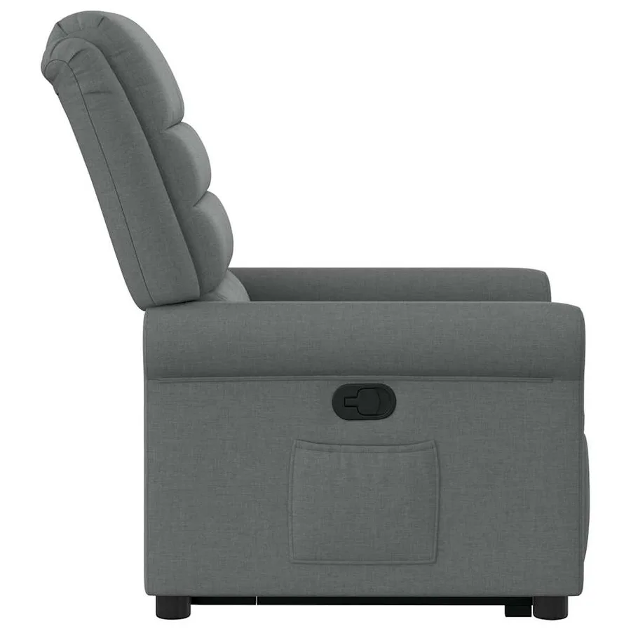 Fauteuil inclinable Gris foncé Tissu - 6