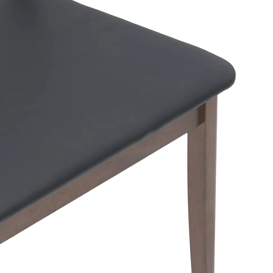 Chaises à manger coussins 2 pcs marron bois massif caoutchouc - 8