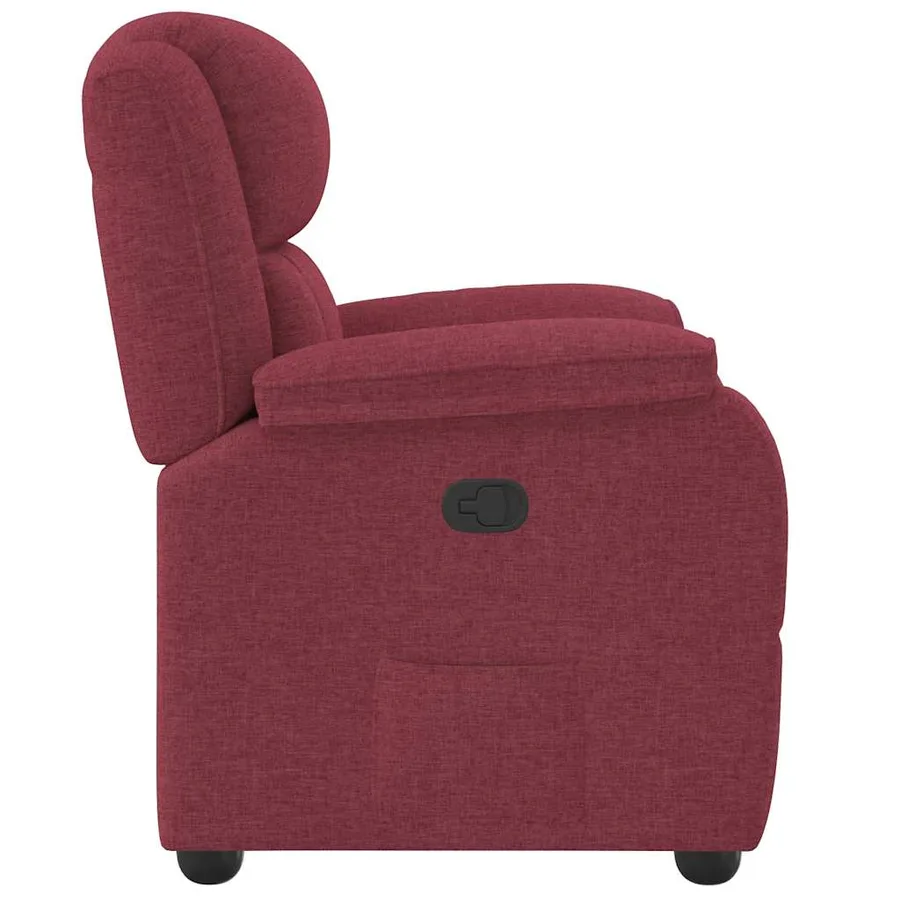 Fauteuil inclinable Rouge bordeaux Tissu - 4