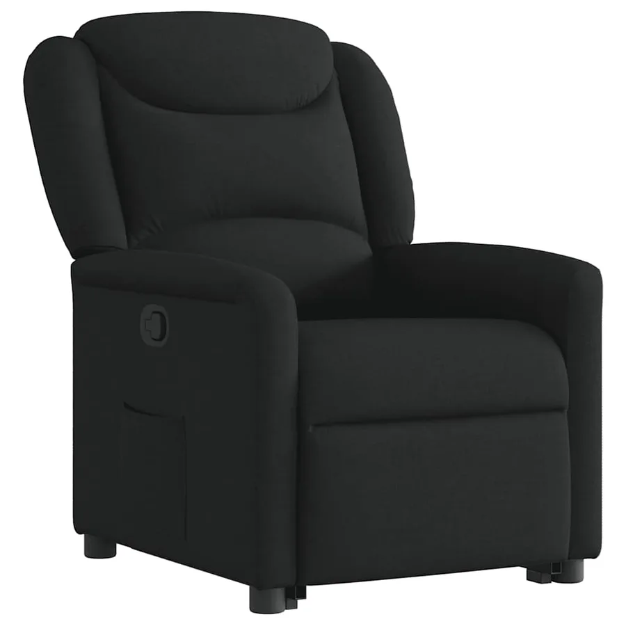 Fauteuil inclinable noir tissu - 4
