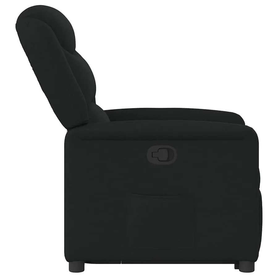 Fauteuil inclinable noir tissu - 6