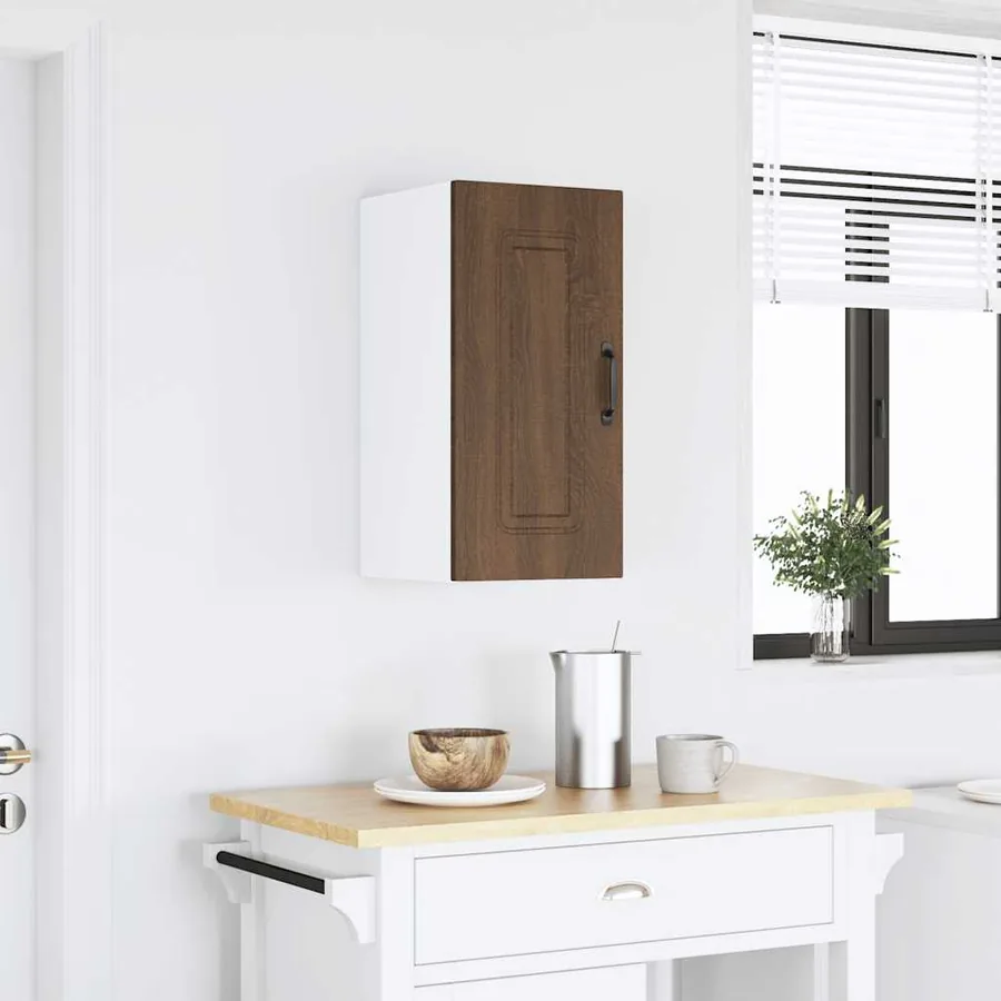 Armoire murale de cuisine Kalmar chêne marron bois d'ingénierie