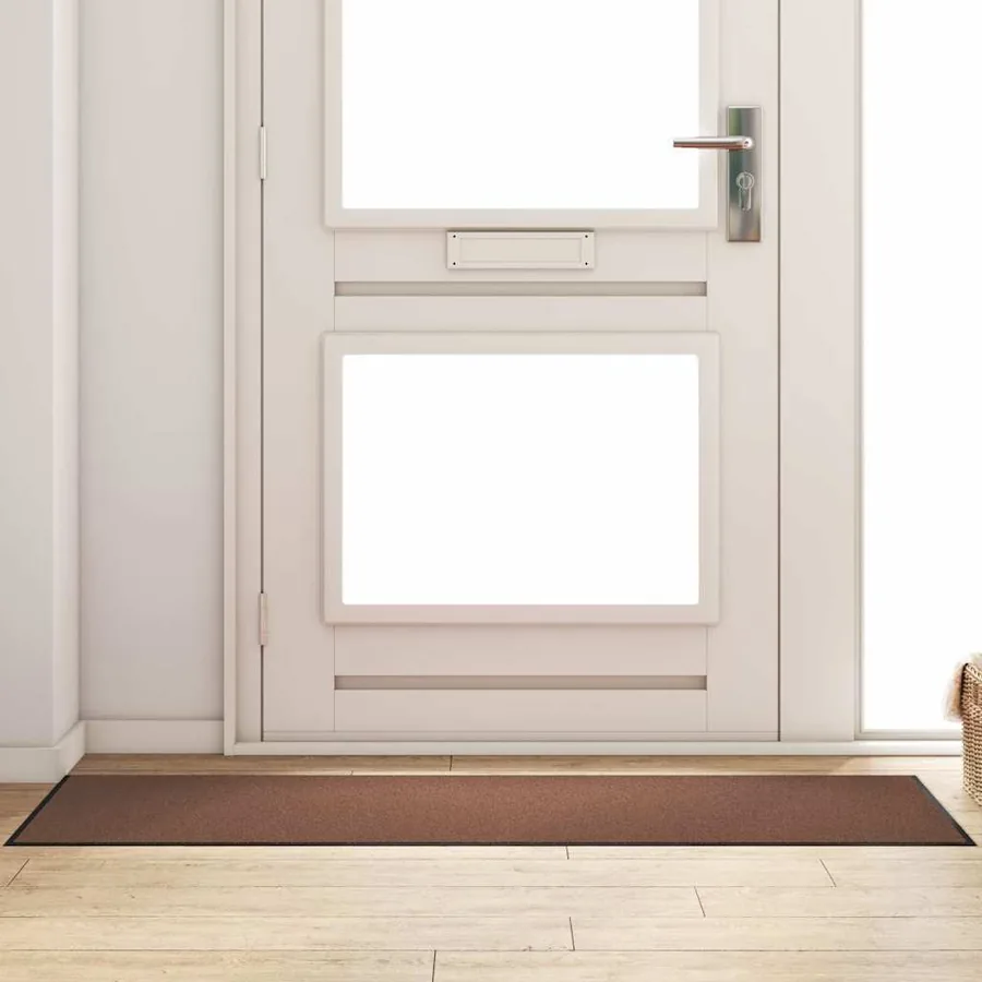 Tapis d'entrée Marron et Noir 60 x 180 cm 100% Polyamide