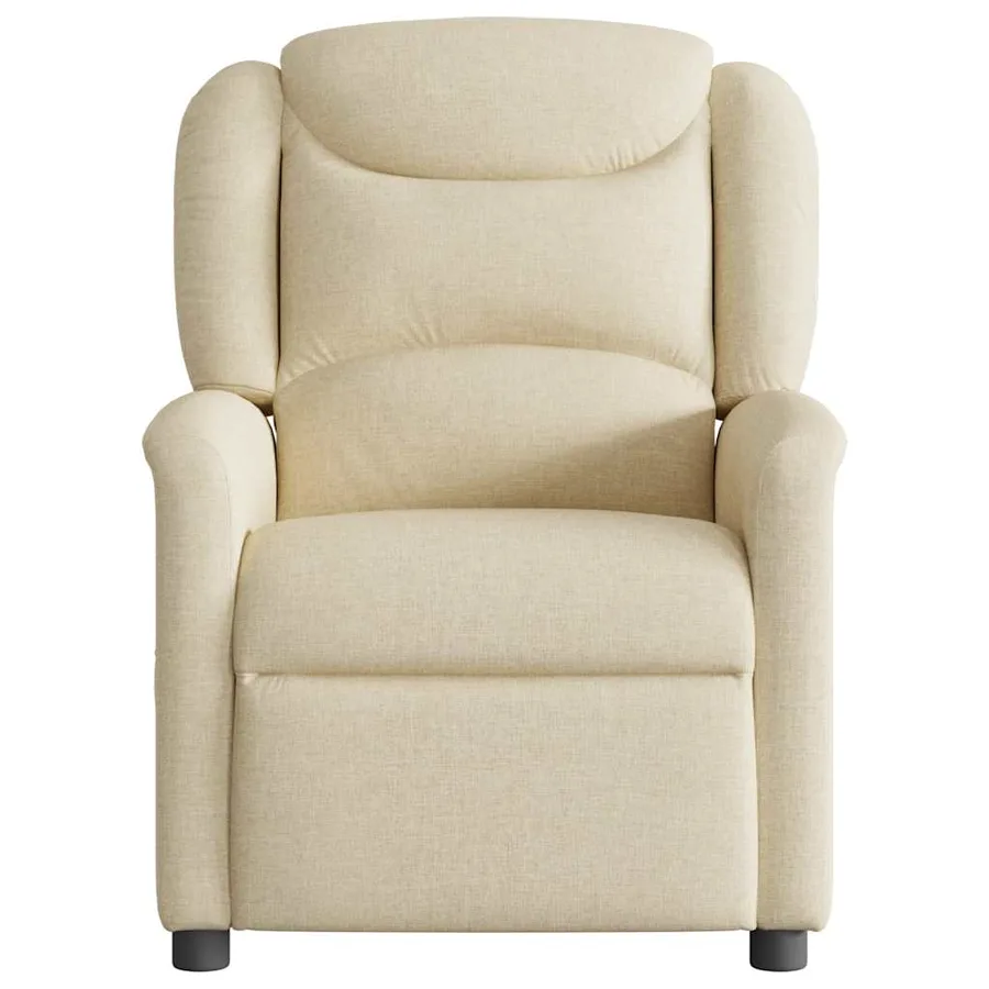 Fauteuil inclinable électrique Crème Tissu - 5