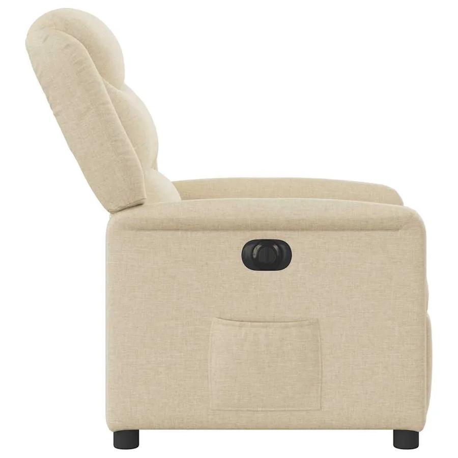 Fauteuil inclinable électrique Crème Tissu - 6
