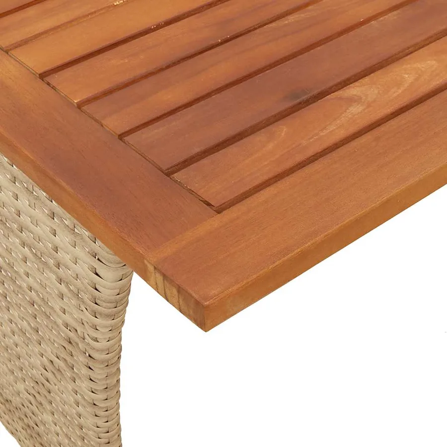Ensemble à manger de jardin et coussins 3 pcs Beige poly rotin - 11