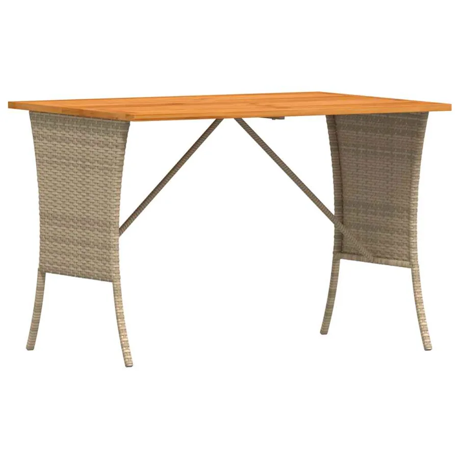 Ensemble à manger de jardin et coussins 3 pcs Beige poly rotin - 5