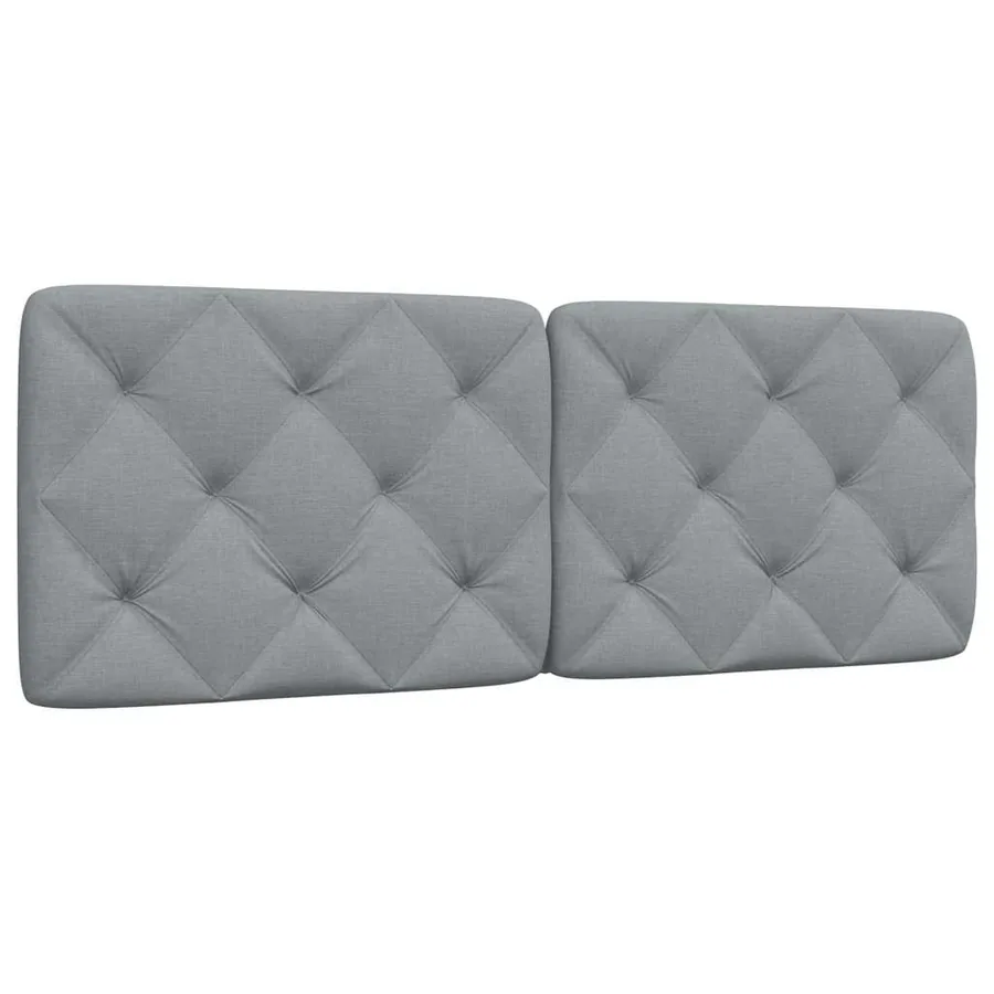 Coussin de tête de lit gris clair 120 cm tissu