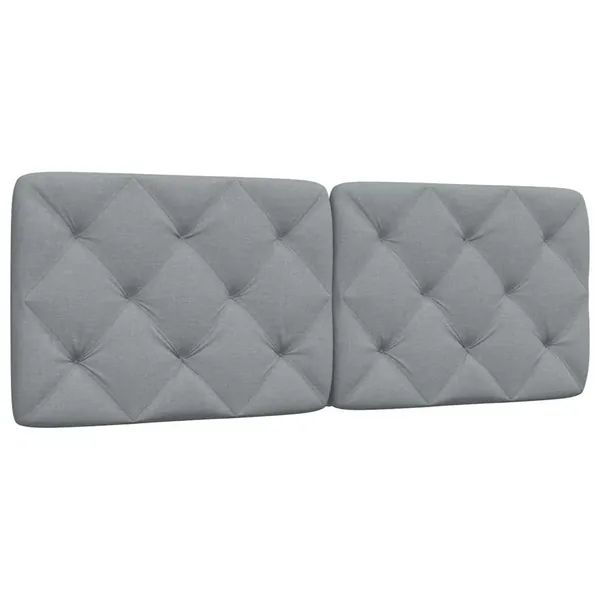 Coussin de tête de lit gris clair 120 cm tissu