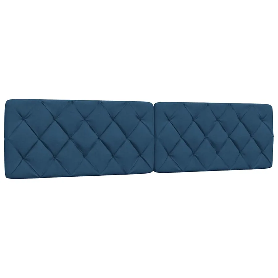 Cadre de lit avec LED sans matelas bleu 200x200 cm tissu - 8