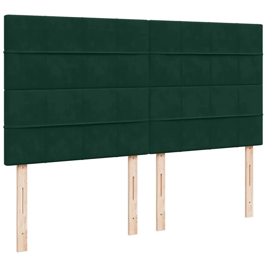 Cadre de lit ottoman avec matelas vert foncé 160x200 cm velours - 12
