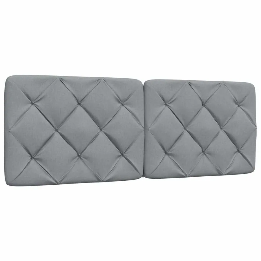 Cadre de lit avec LED sans matelas gris clair 140x190 cm tissu - 7