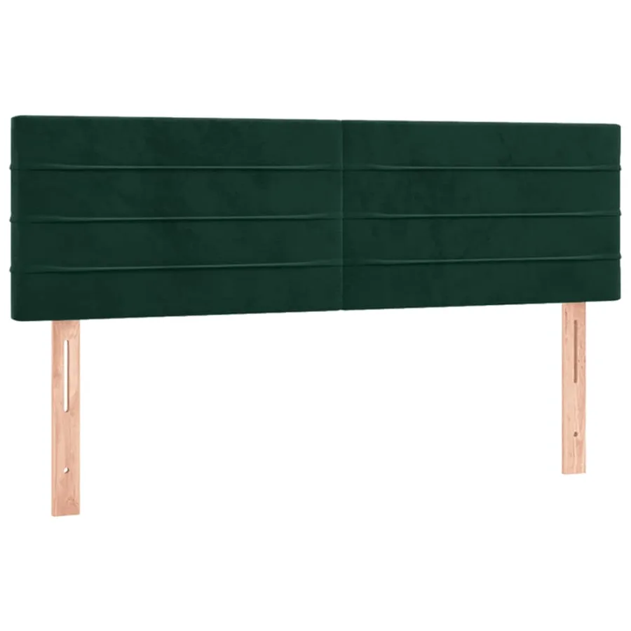 Sommier à lattes de lit et matelas Vert foncé 140x200cm Velours - 6