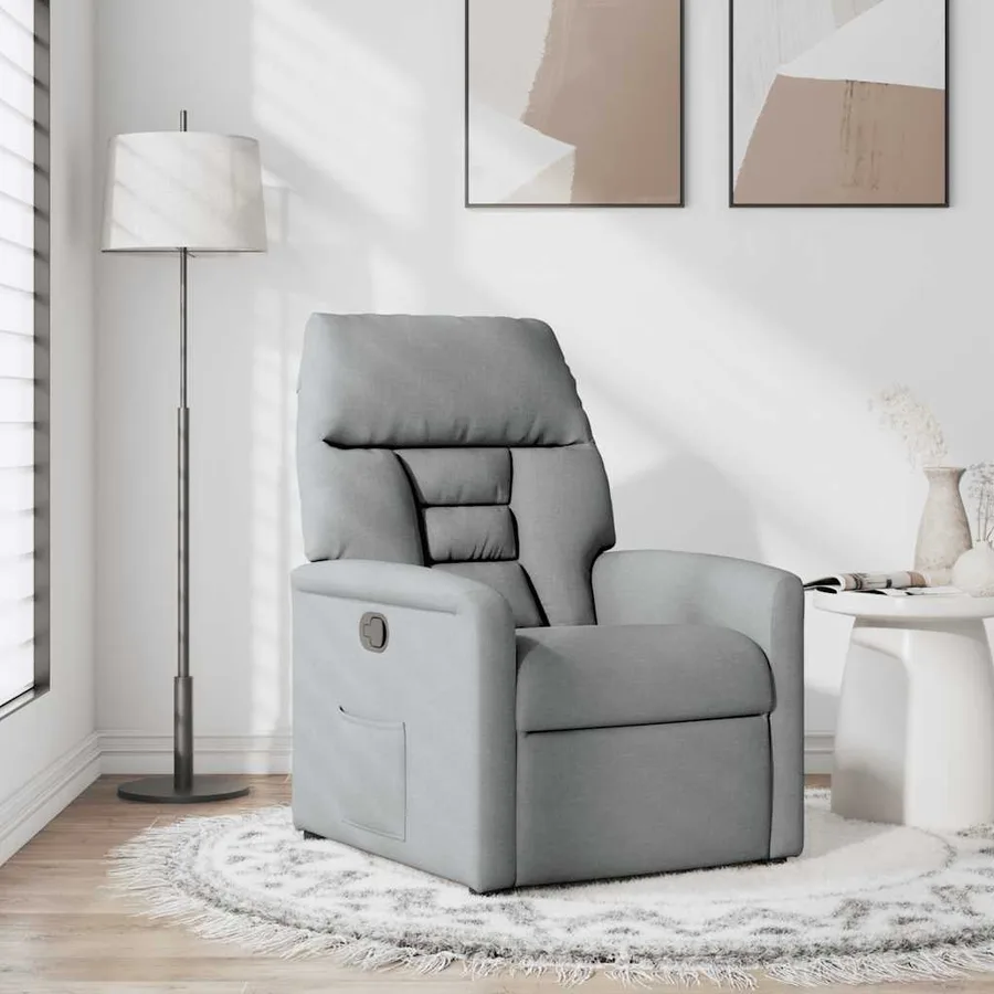 Fauteuil inclinable Gris clair Tissu - 2