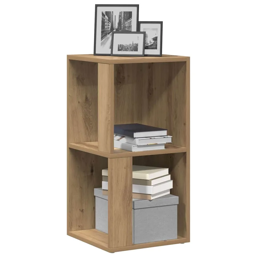 Armoire d'angle chêne artisanal 33x33x67 cm bois d'ingénierie