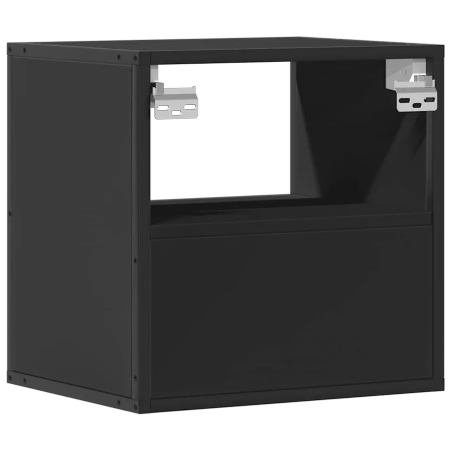 Table de chevet murale noir 40x31x39,5 cm - 8