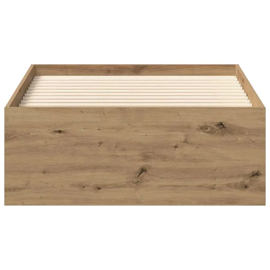 Cadre de lit sans matelas chêne artisanal 90x200 cm - 5