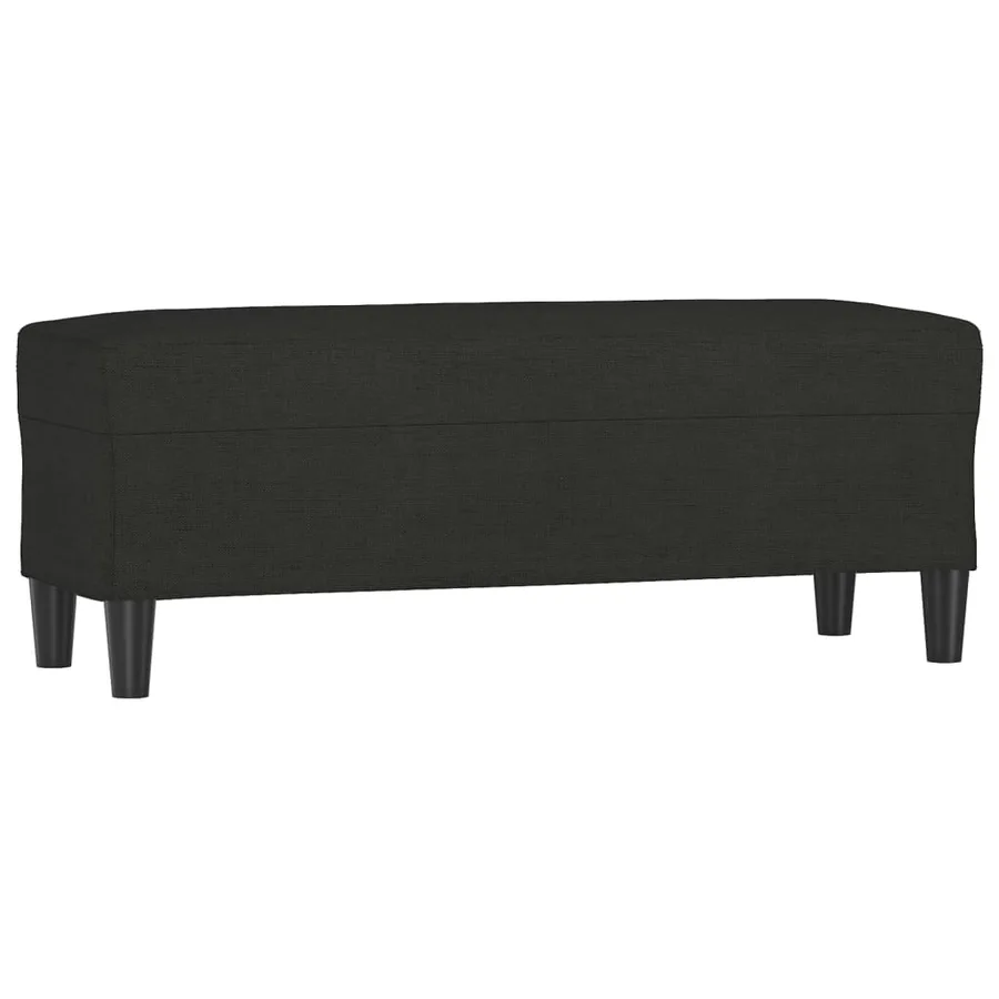 Banc Noir 100x35x41 cm Tissu - 2