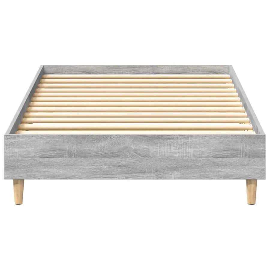Cadre de lit sans matelas sonoma gris 100x200 cm - 5