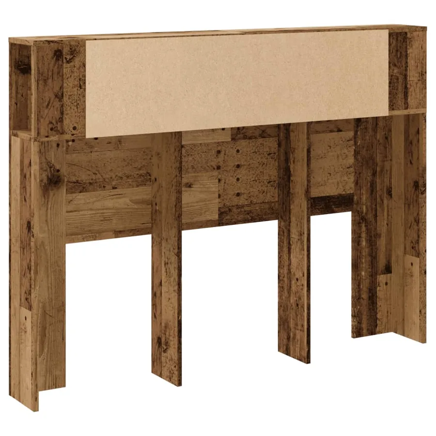 Armoire de tête de lit vieux bois 140x18,5x102,5 cm - 6