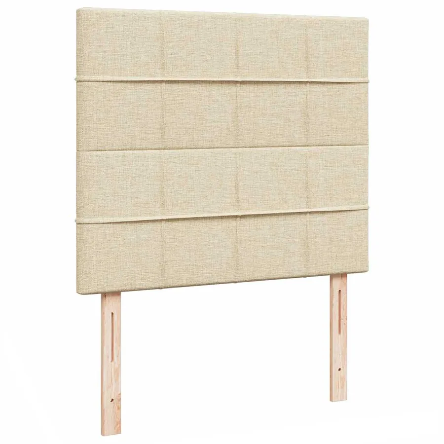 Cadre de lit ottoman avec matelas crème 120x200cm tissu - 9