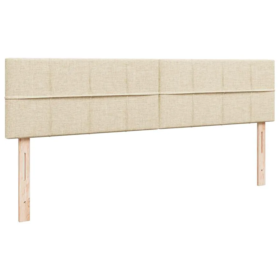 Cadre de lit ottoman avec matelas crème 200x200cm tissu - 10