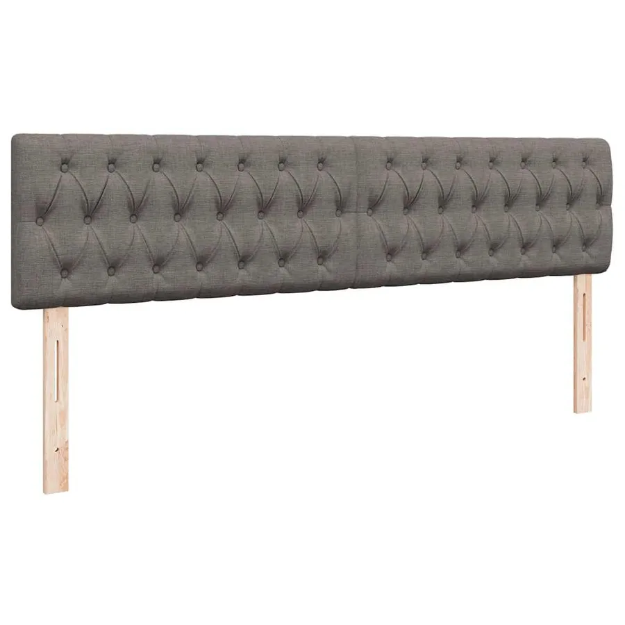 Cadre de lit ottoman avec matelas taupe 200x200cm tissu - 13