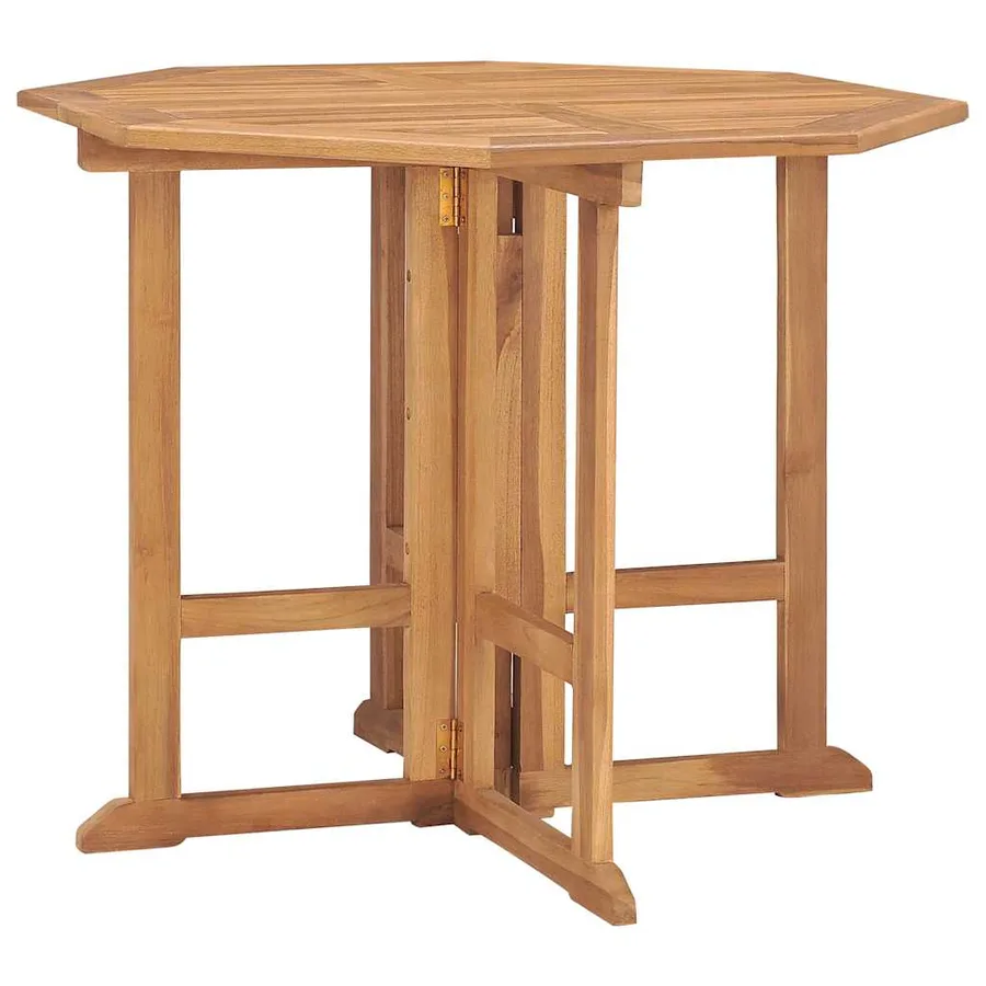 Ensemble à manger d'extérieur pliable 5 pcs Bois solide de teck - 3