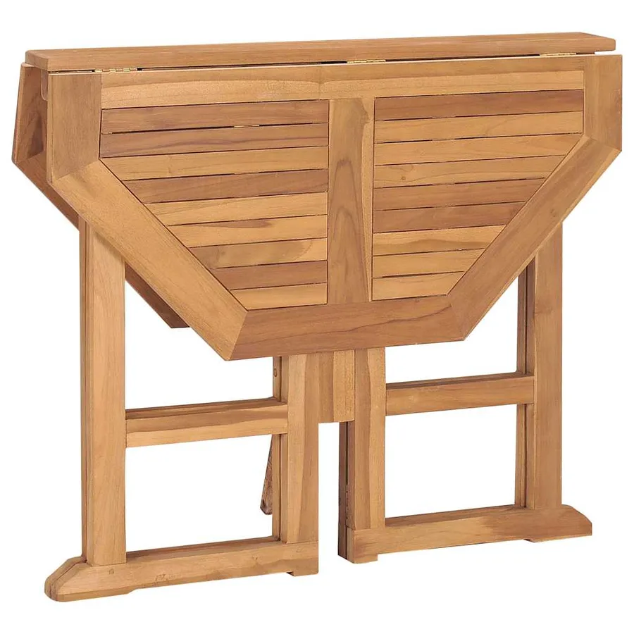 Ensemble à manger d'extérieur pliable 5 pcs Bois solide de teck - 6