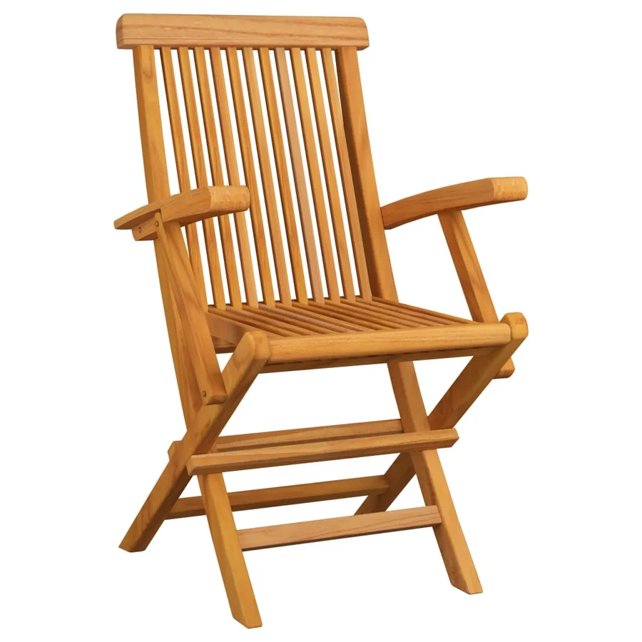 Ensemble à manger d'extérieur pliable 5 pcs Bois solide de teck - 8