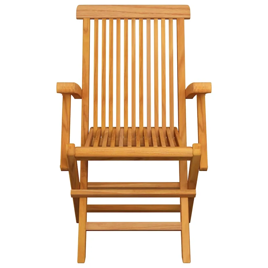 Ensemble à manger d'extérieur pliable 5 pcs Bois solide de teck - 9