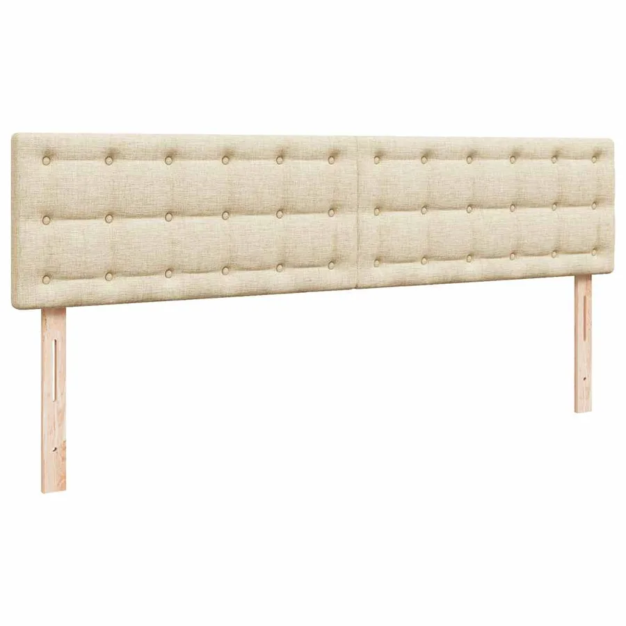 Cadre de lit ottoman avec matelas crème 180x200 cm tissu - 9