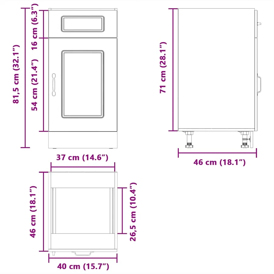 Armoire de cuisine Kalmar blanc brillant bois ingénierie - 12