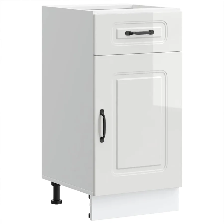 Armoire de cuisine Kalmar blanc brillant bois ingénierie - 2