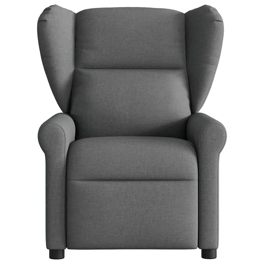 Fauteuil inclinable de massage en tissu gris foncé - 3