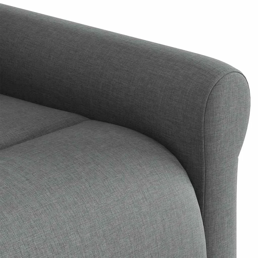 Fauteuil inclinable de massage en tissu gris foncé - 9