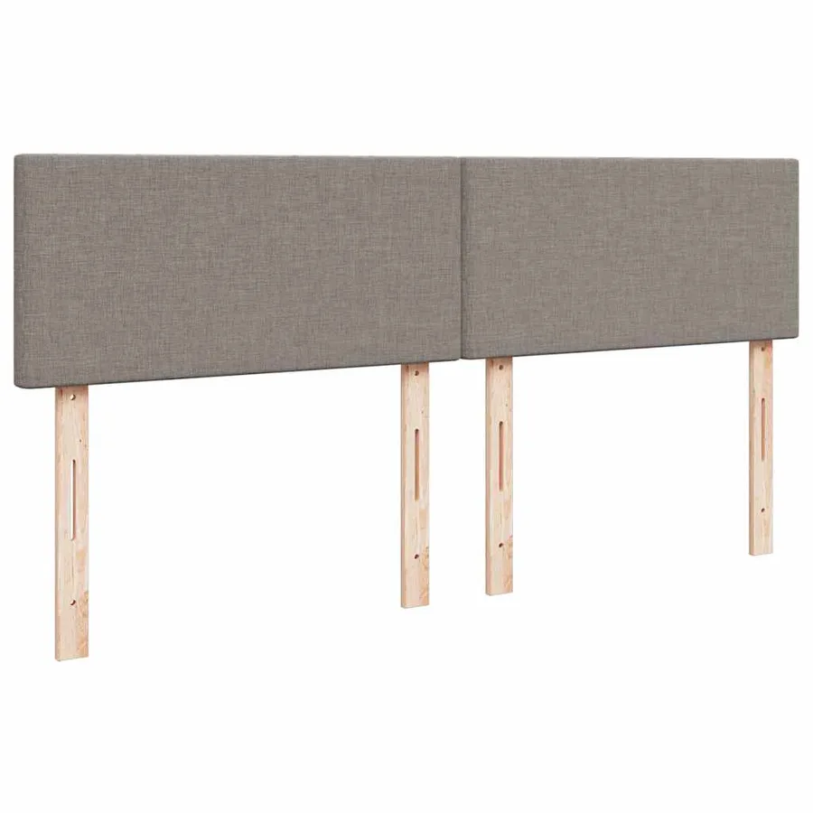Cadre de lit ottoman avec matelas taupe 160x200 cm tissu - 10