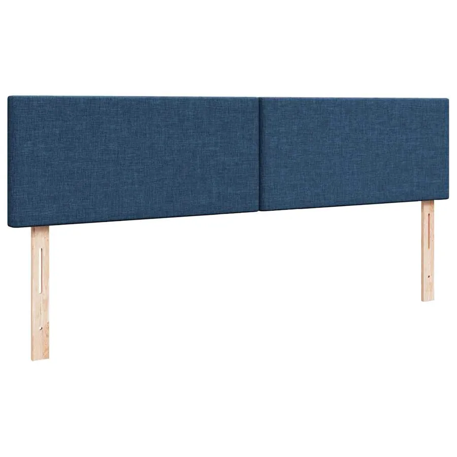 Cadre de lit ottoman avec matelas bleu 180x200 cm tissu - 9