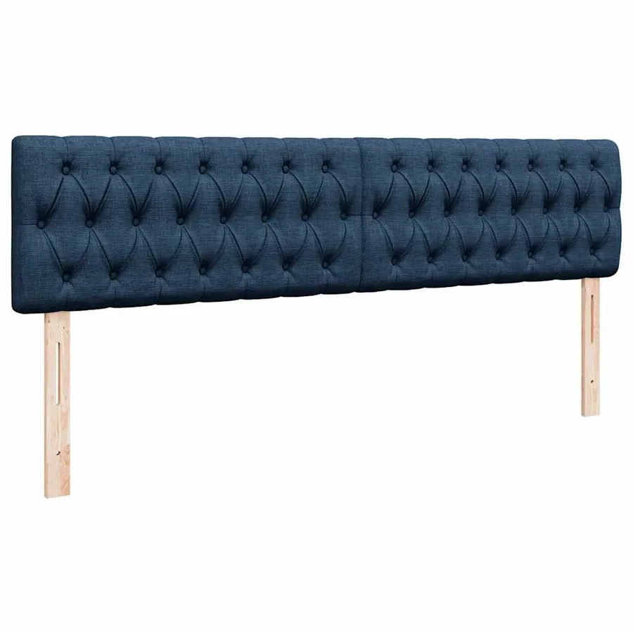 Cadre de lit ottoman avec matelas bleu 180x200 cm tissu - 9