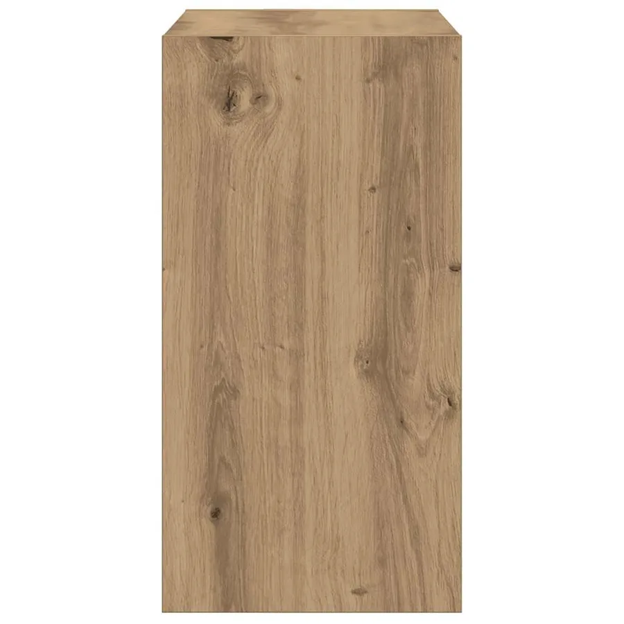 Table d'appoint chêne artisanal 50x26x50 cm bois d'ingénierie - 5