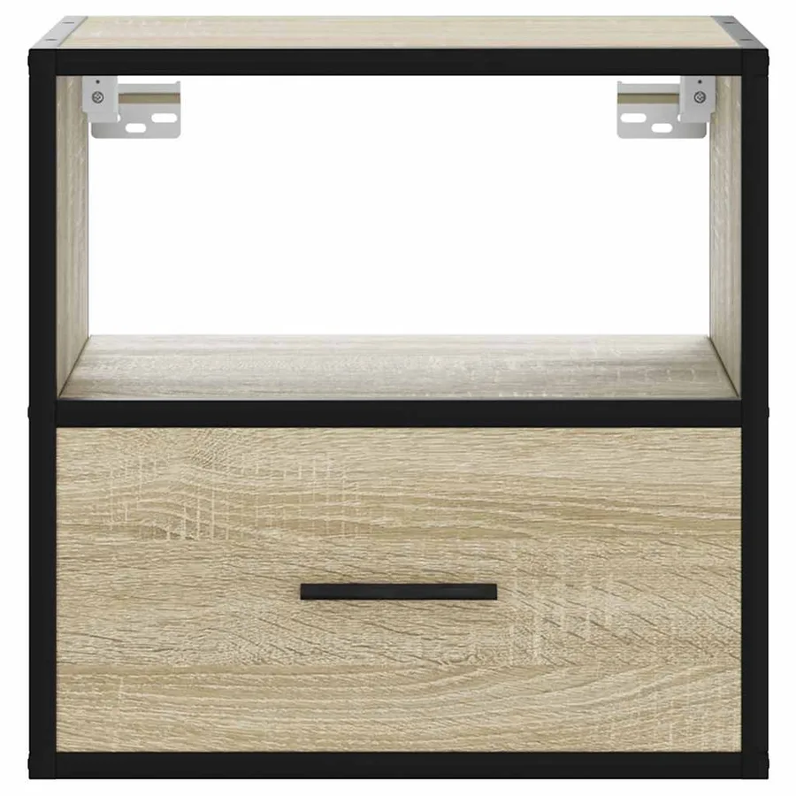 Table de chevet murale chêne sonoma 40x31x39,5 cm - 5