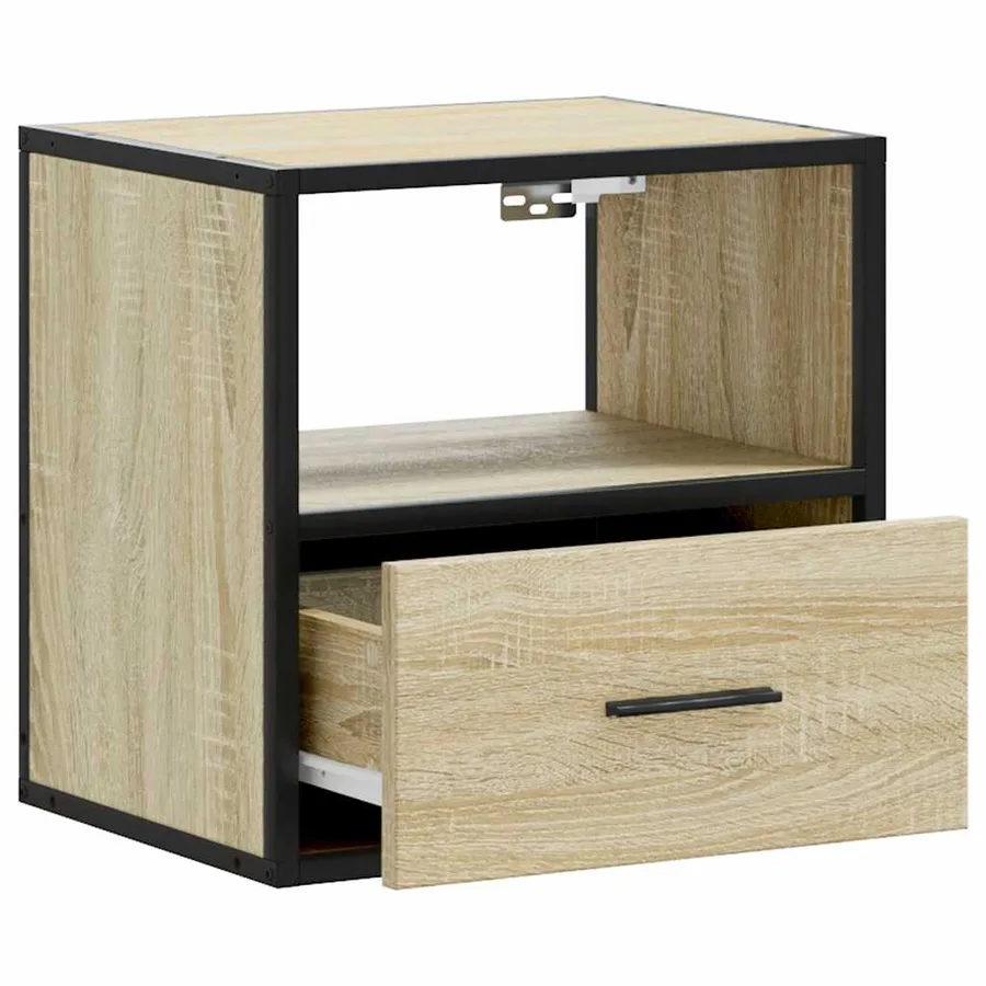 Table de chevet murale chêne sonoma 40x31x39,5 cm - 8