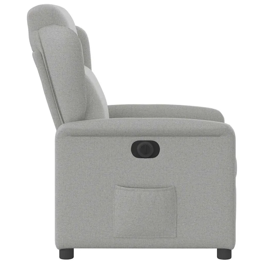 Fauteuil inclinable électrique gris nuage tissu - 6