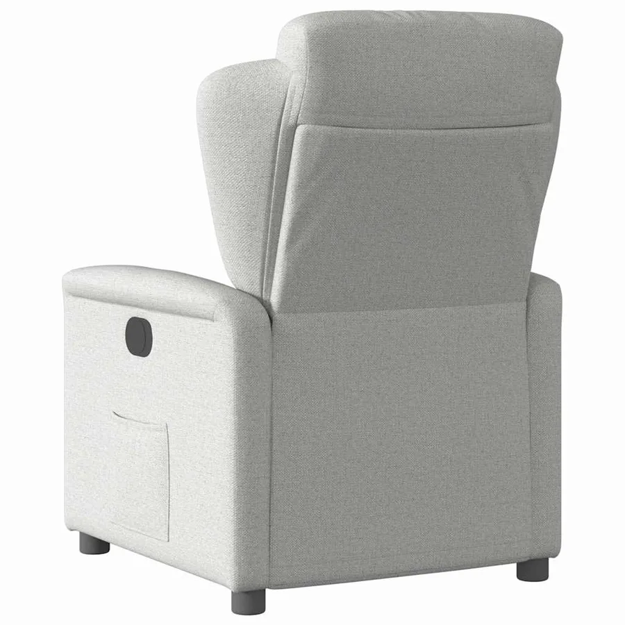 Fauteuil inclinable électrique gris nuage tissu - 7