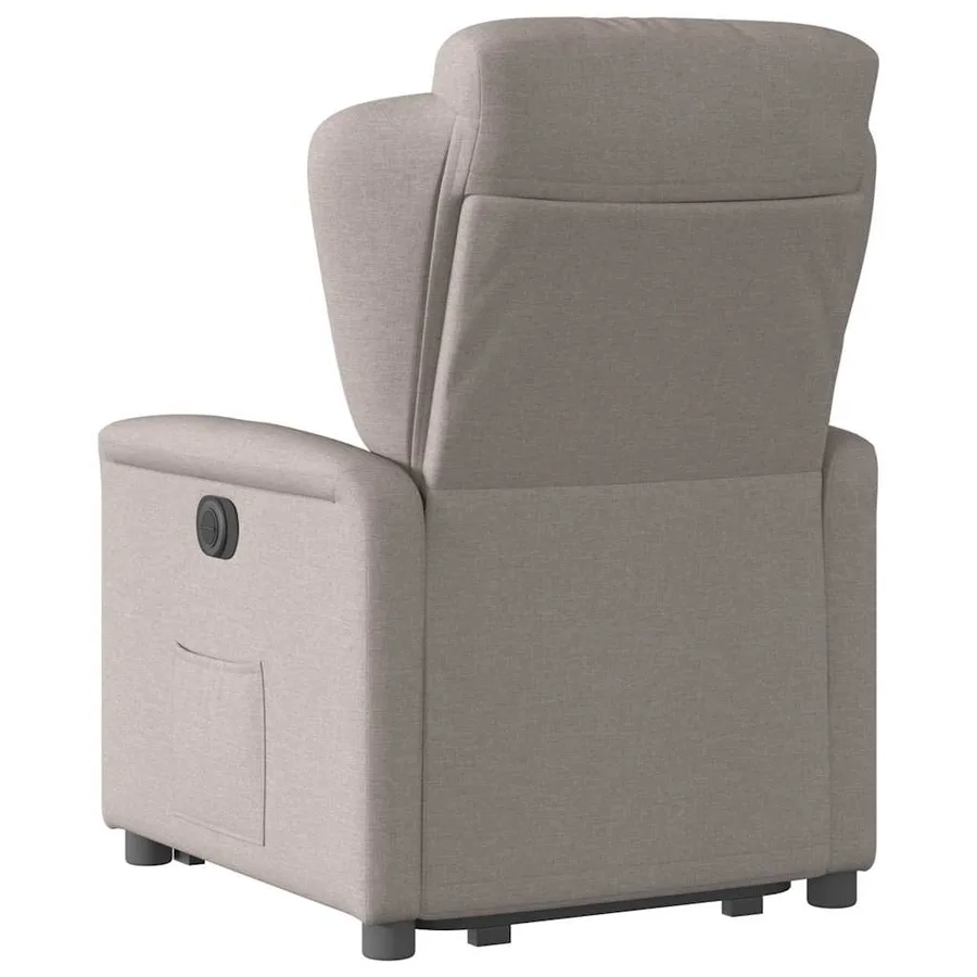 Fauteuil inclinable électrique taupe tissu - 7