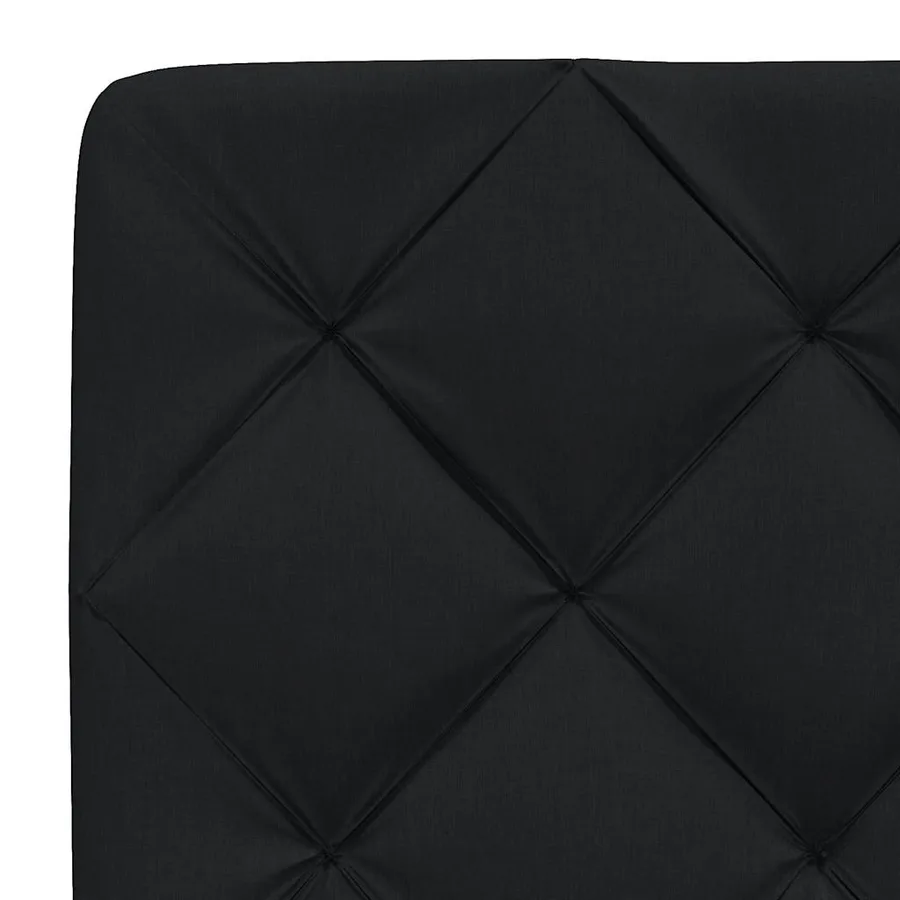 Cadre de lit avec LED sans matelas noir 180x200 cm tissu - 12