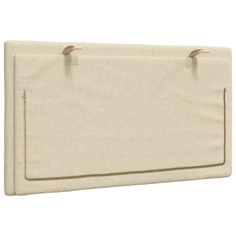 Coussin de tête de lit Hanko crème 80 cm tissu - 6