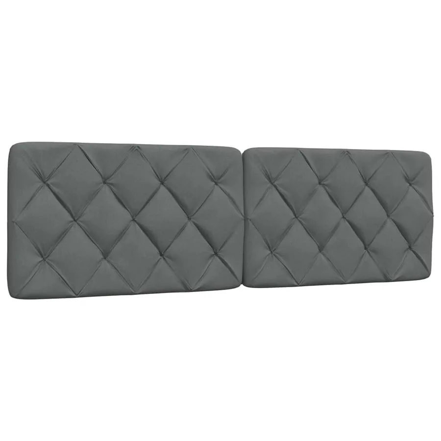 Cadre de lit avec LED sans matelas gris foncé 160x200 cm tissu - 8