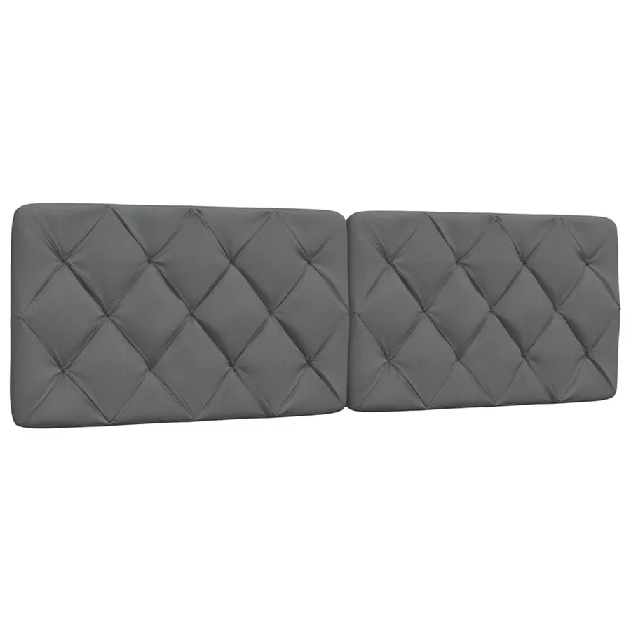 Lit avec matelas gris foncé 160x200 cm tissu - 9